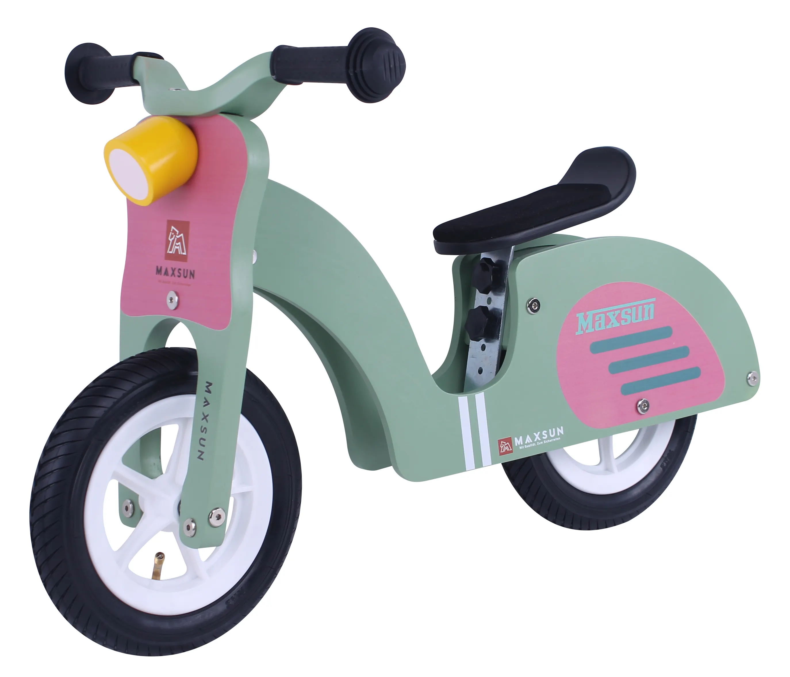 ยอดนิยมไม้ Vespa Scooter 10 "Balance Bike Ride On Toy