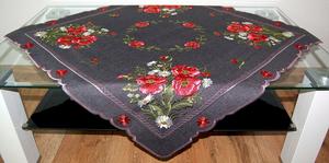 Red xmas hoa khăn trải bàn với tay cutwork - Product Image 3