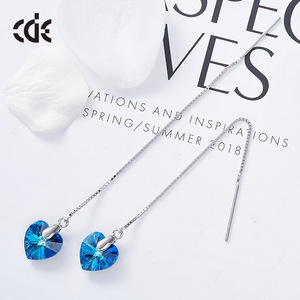 Gioielli In <span class=keywords><strong>Argento</strong></span> Sterling 925 del Filetto di Modo Appeso <span class=keywords><strong>Orecchini</strong></span> Lunghi - Product Image 6
