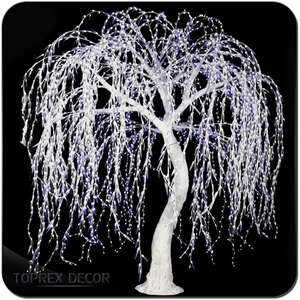 Led ngoài trời trong nhà khóc thắp sáng cây liễu 5m cao cây nhân tạo cho nhựa PE đám cưới nhà khách sạn trang trí phòng - Product Image 6