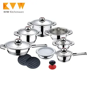 2020 da cucina Articoli 16Pcs Cuoco Articoli Set di Pentole In Acciaio Inox