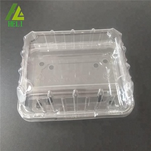 Barquette à fruits jetable en plastique PET transparent 500g 17,8x14x8cm, emballage pour fraises traitées sous blister, usage agricole, logo personnalisé - Product Image 6