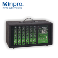 INPRO PM-16/6FX 7 Égaliseur Stéréo Audio DJ Mixeur 3 Auxiliaires (Sorties/Retours) 16 Entrées Amplificateur de Puissance 6 Sorties Numérique Interne