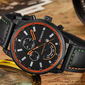 Curren-reloj de cuarzo deportivo para hombre, cronógrafo de pulsera, informal, a la moda, 8217 - Product Image 4