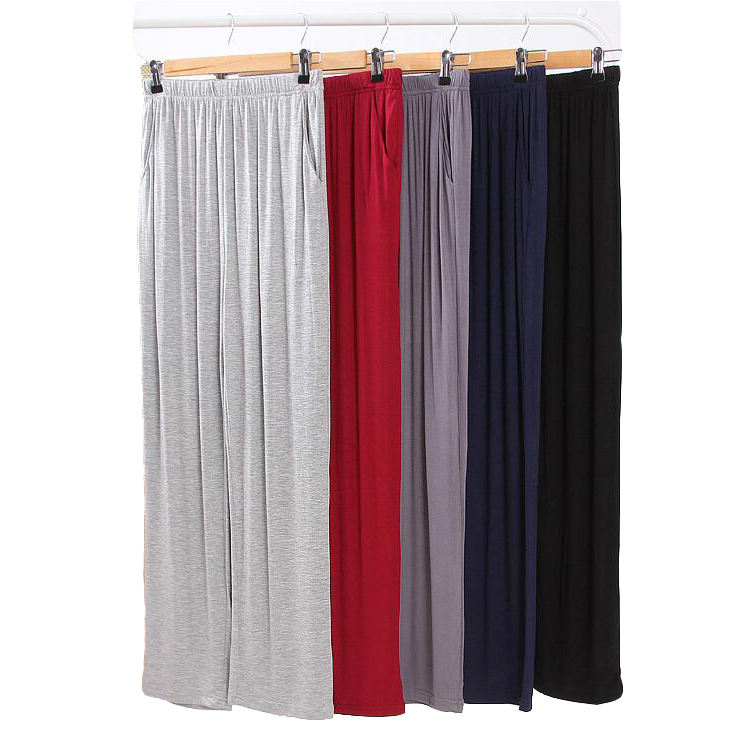 Wholesale Men's Summer Modal Sleep Pants Sports Long Pajamas Pants Lounge Pants 