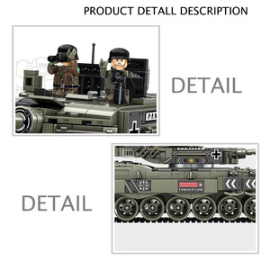 Thème militaire léopard 2 modèle de <span class=keywords><strong>char</strong></span> de combat principal avec mini figurines blocs de construction 1747 pièces - Product Image 5