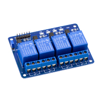 4 Channel Relay DC 5V 12V 24V Relay Shield Module Control Board with Optocoupler