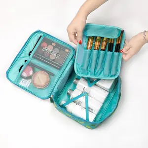 Neceser de viaje con estampado Floral, bolsa de viaje perfecta para maquillaje