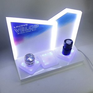 Tùy chỉnh chiếu sáng cửa hàng truy cập mỹ phẩm Rack hiển thị Acrylic chăm sóc da mỹ phẩm kệ trưng bày nước hoa chất tẩy rửa kệ trưng bày - Product Image 6