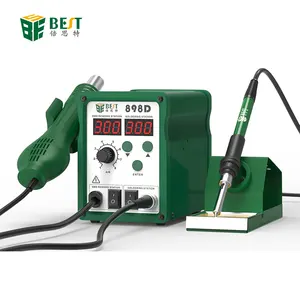 BST-898d pistolet a air chaud Lead-Free Spiral 2 In 1 Hot Air Smd Rework Soldering Desoldering Station Hotair And Solder Station