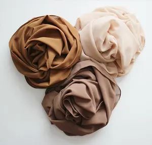 Grosir jilbab klasik kerudung panjang polos warna solid Korea chiffon jilbab syal panjang lembut sifon muslim wanita jilbab syal