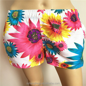 Verano 100% poliester playa pantalones para los hombres patrón de girasol playa shorts - Product Image 4