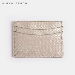 Porta carte di design in pelle italiana Hiram Beron <span class=keywords><strong>portafoglio</strong></span> slim premium da donna di colore rosa - Product Image 3