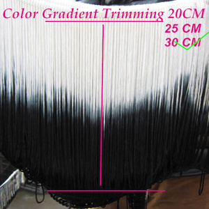 Vestido latino macio com borla, saia de 25-30cm, mais novo mini corda de borla, macrame, tintura de borla, ombré, costura, renda - Product Image 3