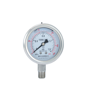 WXYB Y63BF 스테인리스 스틸 & 압력계 0-230psi 범위 1년 보증 압력 게이지 - Product Image 1