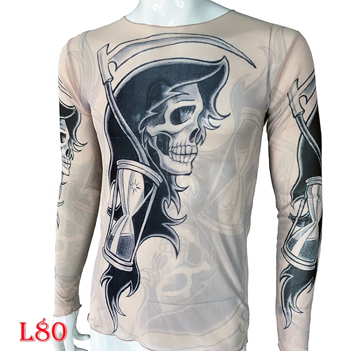 Soft and Fashionable Long Tattoo Sleeve Tattoo T-shirt