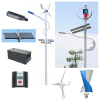 Turbine éolienne 100% W-100W 12V/24V/48V, 1000W, système de éclairage de route hybride, générateur électrique