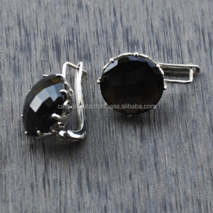 Genuine Round Shape Smoky Quartz Gemstone 925 <b>Sterling</b> <b>Silver</b> <b>Stud</b> <b>Earrings</b> Handmade Jewelry Fashion <b>Stud</b> <b>Earring</b> for Women - Product Image 3