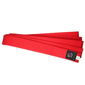 Woosung Taekwondo goods wholesale taekwondo red belt karate deluxe belt