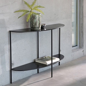 Porche d'entrée nordique noir en fer forgé demi-cercle arqué <span class=keywords><strong>console</strong></span> <span class=keywords><strong>table</strong></span> salon capacité à personnaliser - Product Image 3