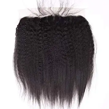 baolihair factory price cuticle aligned virgin human hair weave swiss yaki kinky straight lace frontal closure with baby hair