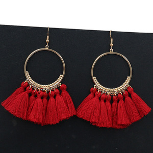 YWMT 2018 gran círculo exagerar de aleación de Día de San Valentín Romance borla pendientes para las mujeres - Product Image 4