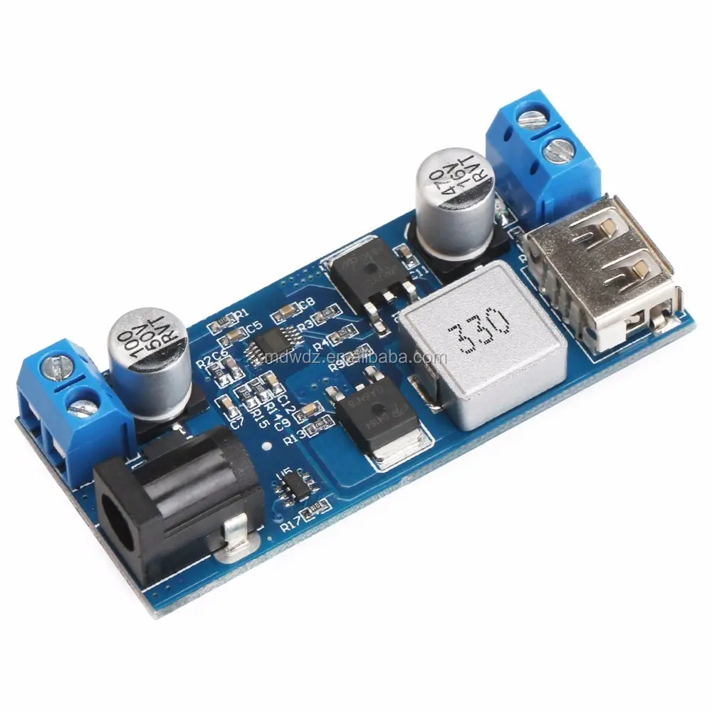 DC-DC Buck Converter Step Down Voltage Regulator Power Inverter Module with USB Port for Phone/Mobile Fast Charging