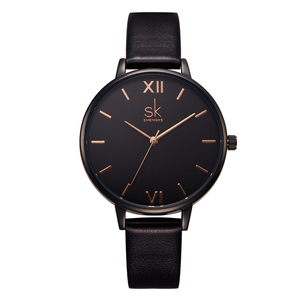 Shengke-reloj de cuarzo de cuero para mujer, accesorio de marca superior, sencillo, a la moda, de lujo, con esfera de mármol, <span class=keywords><strong>0039</strong></span> - Product Image 5
