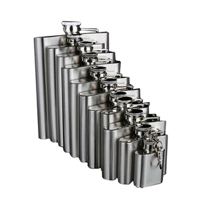 Frasco de aluminio de acero inoxidable para almacenamiento de whisky, Brandy, de 1 a 18 oz, Plata - Product Image 4