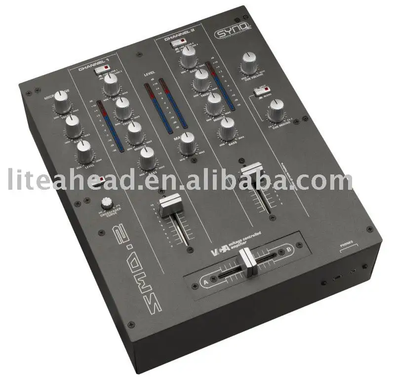 2011 Synq Compact 2 Kanaals Nieuwe Dj Mixer