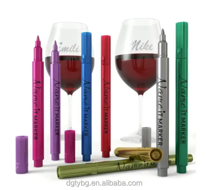 Wine Marker Glass Marker Pen Sign on glass metal plastic marker pen