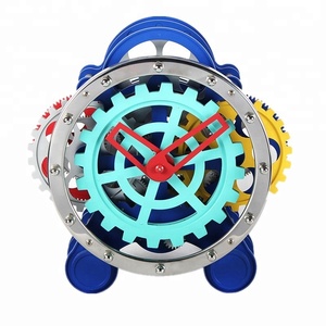 <span class=keywords><strong>Reloj</strong></span> <span class=keywords><strong>de</strong></span> <span class=keywords><strong>mesa</strong></span> con engranaje <span class=keywords><strong>antiguo</strong></span>, diseño alemán HY03C40 - Product Image 5