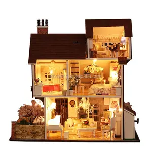 Ensemble de fabrication artisanale, lumière et couverture anti-poussière, maison miniature, bricolage - Product Image 1