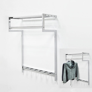 Soporte de ropa de esquina de metal con base de cuerno - Product Image 3