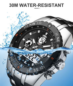 Golden Hour 124 Vente Chaude Montre Hommes Top Marque Chic Chronographe Mâle Sport Montre Quartz Horloge En Acier Étanche Hommes Montre