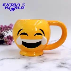 EW81100 Ücretsiz Örnek Seramik Kahve Kupa Özel Fantezi Kupa Emoji Çin Ithalat