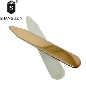 Toptan metal 20 ADET yaka ön ayna ve arka wiredrawing renkli yaka stiffeners şeffaf plastik kutu - Product Image 5
