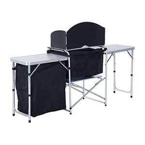 <span class=keywords><strong>Meuble</strong></span> <span class=keywords><strong>de</strong></span> <span class=keywords><strong>rangement</strong></span> pliant portable en aluminium pour barbecue <span class=keywords><strong>de</strong></span> <span class=keywords><strong>camping</strong></span> extérieur, table <span class=keywords><strong>de</strong></span> cuisine extérieure en MDF 5mm, vente en gros d'usine - Product Image 2