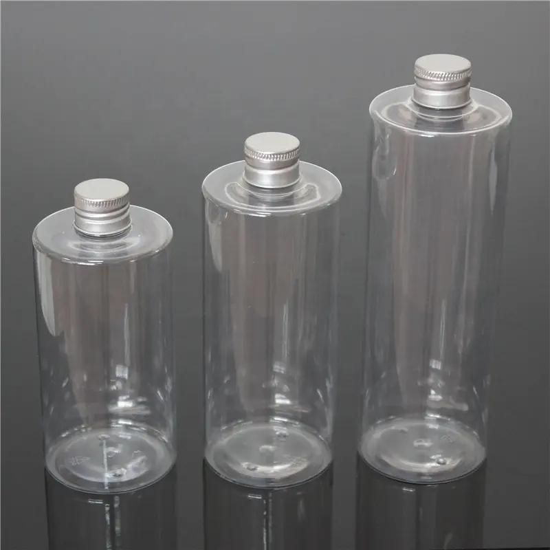 350/400/ml透明プラスチック丸ボトル化粧品ボトル
