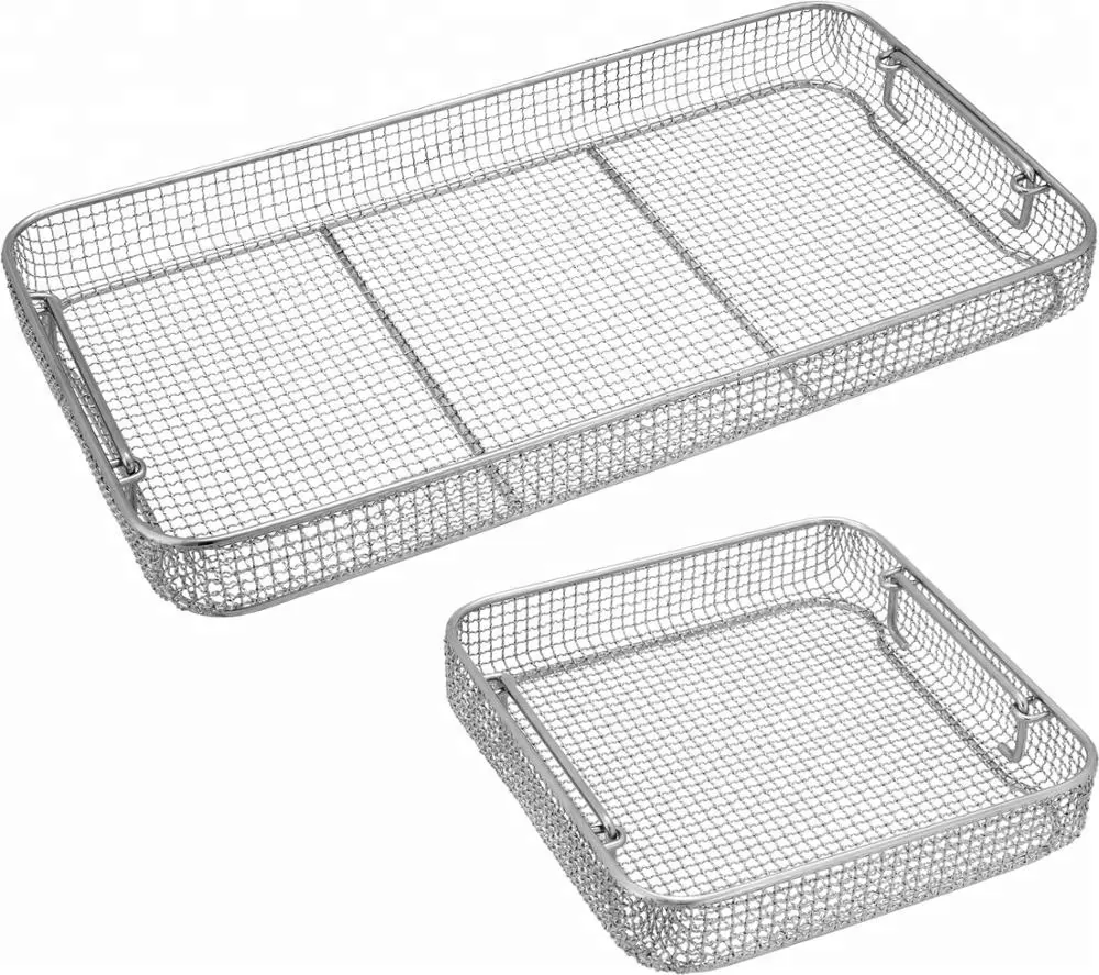 Perforated Metal Mesh Cleaning Basket Garbage Storage Strainer for Kitchen