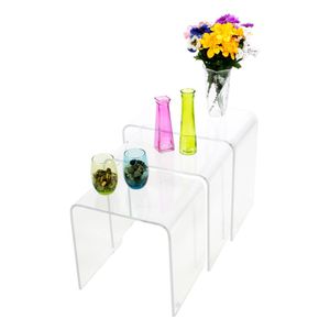 Phong Cách Mới Đơn Giản Hiện Đại U Shape Rõ Ràng Acrylic Đồ Nội Thất Rõ Ràng Lucite Bàn Cà Phê - Product Image 5