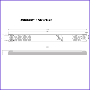 HX-300CBL-12 WHOOSH Ultra Slim 368*53*22mm AC/DC 12V 25A 300W LED DRIVER transformator catu daya tanpa kipas untuk kotak lampu - Product Image 2