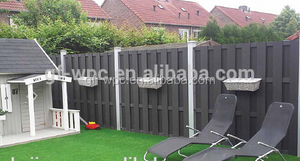 180X180Cm Outdoor Wpc Hek Paneel Met 2 Palen Tuin Patio Barrière