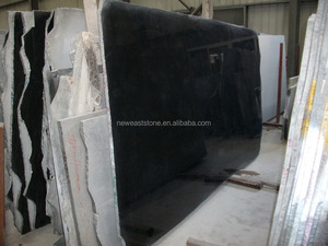 Sơn Tây Đen <span class=keywords><strong>Granite</strong></span> tinh khiết đen <span class=keywords><strong>Granite</strong></span> gạch thiết kế hiện đại đánh bóng và flamed bề mặt kết thúc cho sàn ngoài trời - Product Image 5