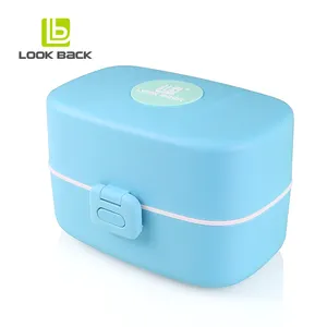 LOOK BACK Hot Selling Leak-Proof 3-Compartment PP Bento Boxes for Kids Children's Lunch Box with Storage Function Wholesale