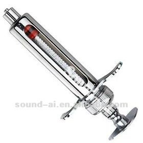 سهلة التنظيف بالجملة أنبوب زجاجي البيطرية الحقنة المعدنية مع قفل لوير محول - Product Image 2