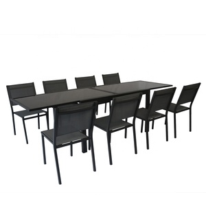 Aluminium <strong>Outdoor</strong> <strong>Extendable</strong> Metal Patio <strong>Dining</strong> <strong>Table</strong> <strong>Outdoor</strong> with Two Layers Symmetrical - Product Image 1
