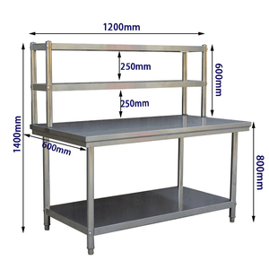 <span class=keywords><strong>Mesa</strong></span> de acero para trabajo de restaurante o <span class=keywords><strong>cocina</strong></span> comercial, <span class=keywords><strong>multiusos</strong></span>, ajustable, personalizada - Product Image 1