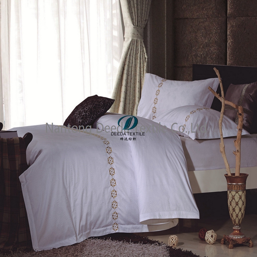 Deeda factory 100% cotton 60x60 173x120 330T hotel duvet cover/hotel bed sheet/hotel pillowcase