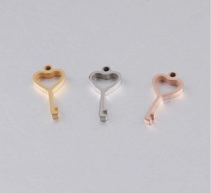 מראה מלוטש נירוסטה אהבת לב הדפסה DIY קרפט ביצוע מנעול מפתח קסמי תליון - Product Image 2